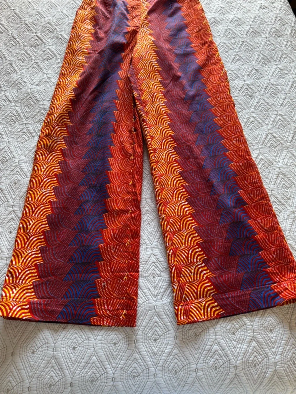 New Anthropologie SIKA Abstract-Print Wide-Leg Trousers pants Size 4 Anthro